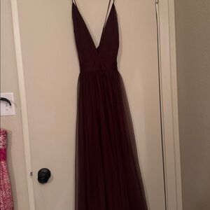Elegant Burgundy Wedding Dress